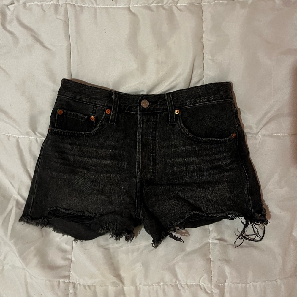 Black Levi Denim Shorts